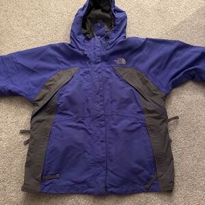 Purple North Face rain jacket